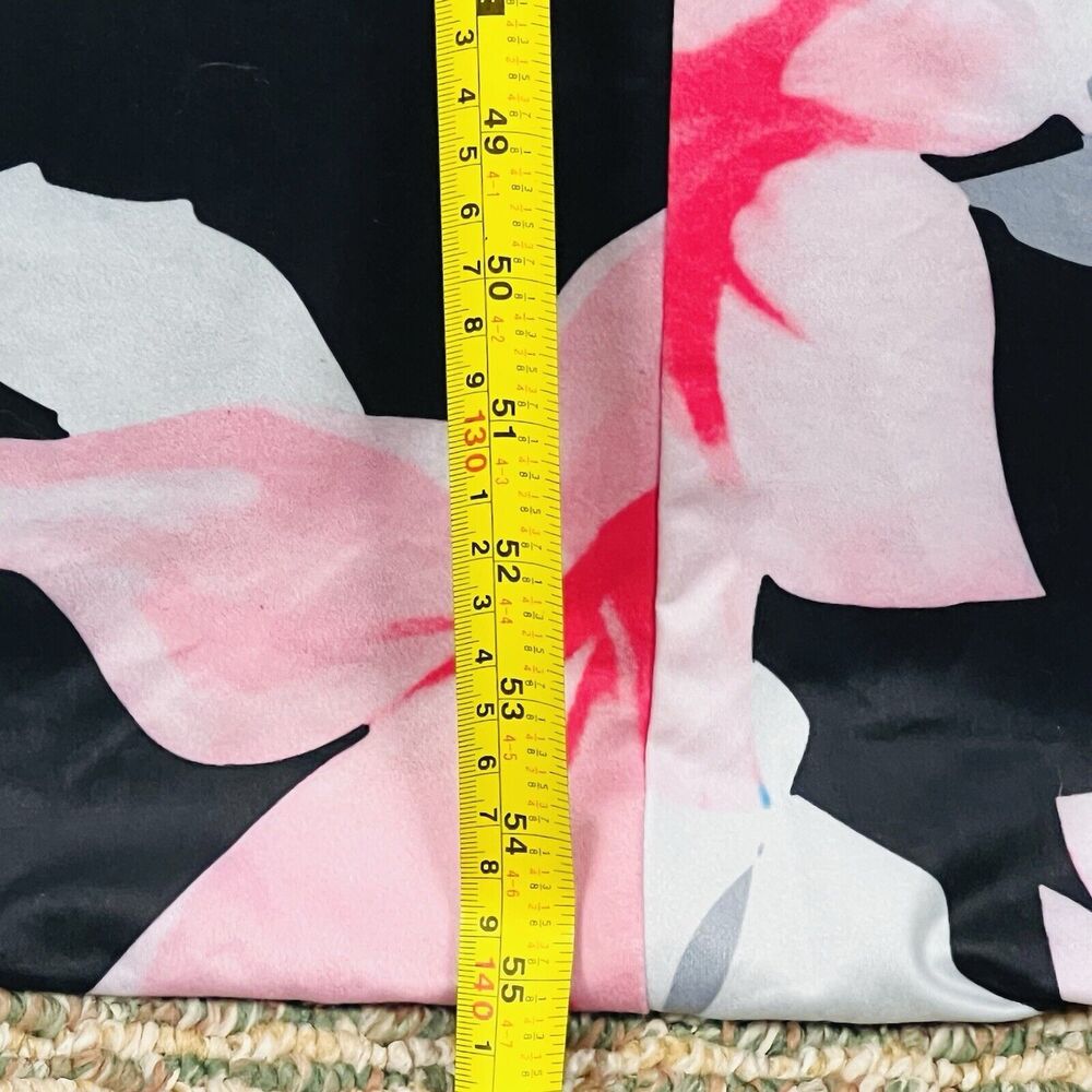 Kancystore Maxi Dress Womens Small Pink Black Floral Cold Shoulder Boho Summer - Picture 13 of 15
